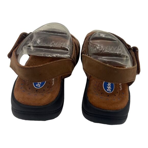 Dr. Scholls Sandals Women's 7 Cline Brown Leather Gel-Pac Insole comfort - Picture 3 of 7